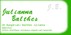 julianna balthes business card